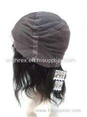 Shoulder - Length Black Hand Tied 100% Remy Human Hair Full Lace Wigs