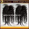 Cheap Curly Chinese Human Remy Top Closure Natural Color 20 inch in Stock