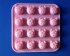 food grade pink pig shaped silicone muffin mould