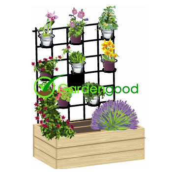 Wooden Metal trellis decoratifs fleur