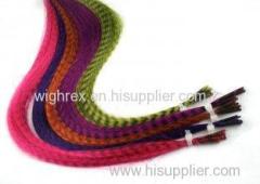 Custom Mixed Colored Striped Real Feather Hair Extensions for Ladies
