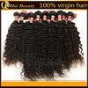 Peruvian Curly Wavy Water wave Black Remy Virgin Human Hair Extensions 18
