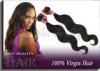 Natural Black Virgin Human Hair Extensions , 22'' Body Wave