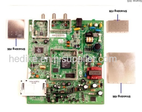 CATV metal shield for PCB