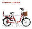 Red two wheel Lithium battery E Bike 250w brushless motor for Commuter and traveling