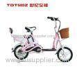 Lithium battery E Bike , bicycle Steel frame commuting 14 Inch pink electric folding bicycles