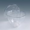 Disposable plastic salad bowl with cover
