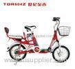 Red Steel frame City Brushless Motor Ladies Electric Bicycle / Bike for Commuters or Leisure 20''