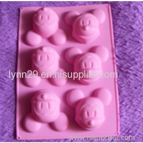 Food grade micky shaped silicone cake moulds