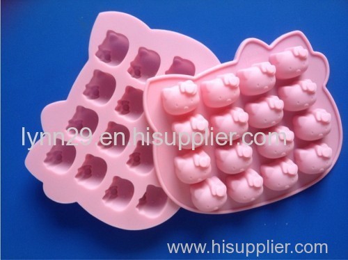 Food grade cat shaped silicone cake moulds/silicone cartoon cake mold