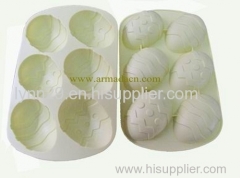 6 holes easter egg silicone cake mold