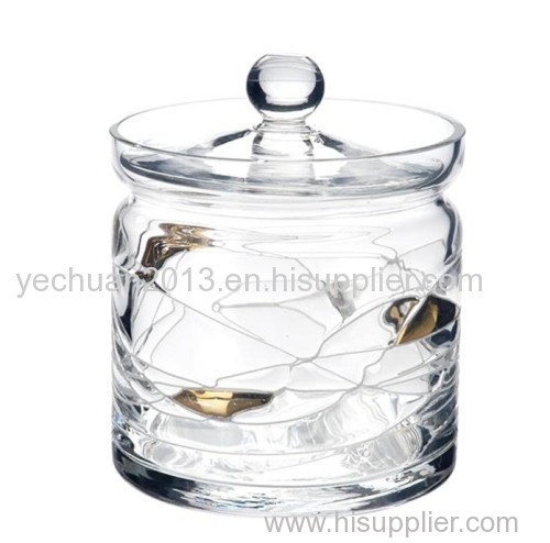 Biscuit jar, galleria glass