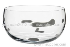 Salad bowl,white cloud glass