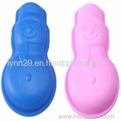 Snowman Shaped Silicone Baking Molds