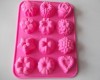 environmentally friendly 12 holes flowers silicone cake mould