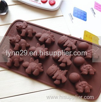animal shape cute silicone chocolate molds