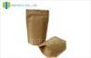 Kraft Paper Stand Up Coffee Pouch Bags , Kraft Zip Bags Food Grade 250gram