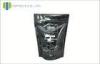 Black Printed Laminated Pouches For Bread Packaging , Stand Up Zipper Pouch