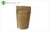 Coffee Bean Kraft Stand Up Pouches With Window , One Way Degassing Valve