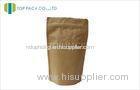 Coffee Bean Kraft Stand Up Pouches With Window , One Way Degassing Valve