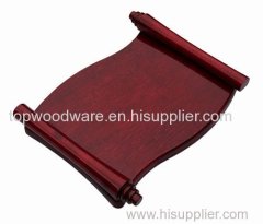 rosewood piano finish scroll plaque