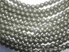 Natural section pyrite stone beads with wonderful polishing surface and size range from 2mm to 12mm