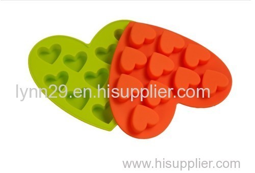 Food grade heart shaped silicone ice tray