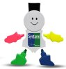 Promotional smiling man shape highlighter with computer brush