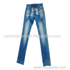 Popular 2014 New Fashion Ladies Jeans with Skinny Cut