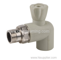 PPR Angle Radiator Brass Ball Vale Pipe Fittings
