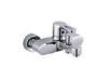contemporary Wall Mounted Bathroom Single Lever Faucet , Two Hole Washroom Mixer Taps