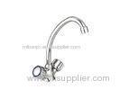 Chromed Deck Mount Kitchen Sink Mixer Taps with Brass Cartridge For Tank