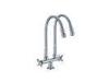 Modern Double Handle Basin Cold Faucet for Tank , Double Spout