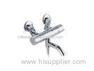 Modern Chromed Brass Thermostatic Shower Taps Double Hole Water Faucet