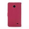 Slim Pink PU Nokia X / X+ Leather Mobile Phone Case , Smart Phone Covers