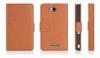 Book Style Sony Cell Phone Cases, Xperia C S39h Brown PU Stand Cover