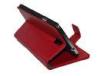 Red Genuine Leather Phone Case For Samsung Galaxy Note 3 With Stand