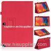 Portable Leather Stand PU Covers , Red Tablet Protective Cases