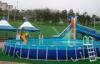 OEM Small Metal Frame Pools For Family Yard , Blowing Up Inflatable Pools