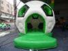 White Green Football Model Inflatable Moonwalk Commercial Bouncer With Repair Kits