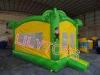 green 0.55 mm pvc Commercial Inflatable Bouncers , Lilytoys inflatable jumping castle