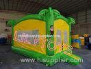 green 0.55 mm pvc Commercial Inflatable Bouncers , Lilytoys inflatable jumping castle