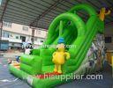 Green sheep cartoon Inflatable Rental Slide PVC for amusement park