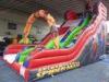 Red color Inflatable Slide Rental with full spiderman digital printing