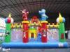 pvc fireproof red inflatable playground Fun City , customized inflatable Fun