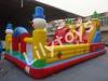 Christmas theme Durable PVC Inflatable Fun City rental For commercial