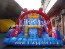 PVC 0.55mm Red Blue Inflatable Slide Rental / Double Lane Inflatable Slip Slide