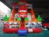 Red Car Large Inflatable Jumping Slide With Repair Kits , Kids Inflatable Slide