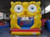 yellow spongbob Commercial Inflatable Bouncers EN14960 , fire proof