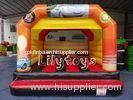 orange commercial indoor inflatable bouncers / inflatable castle house